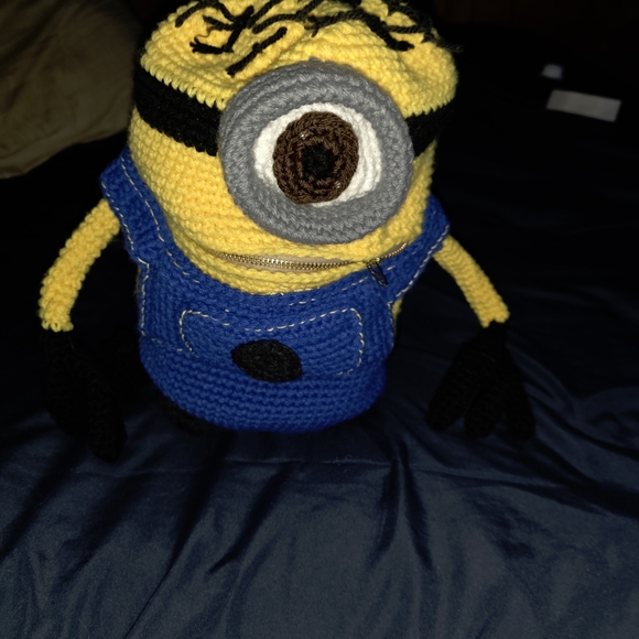 Crochet Minion Backpack For Kids